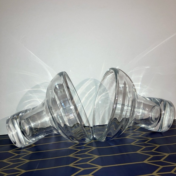 MCM Heavy Mushroom Shaped Cocktail Margarita Set Of 2 Vintage Mid Mod Glasses - Picture 5 of 14